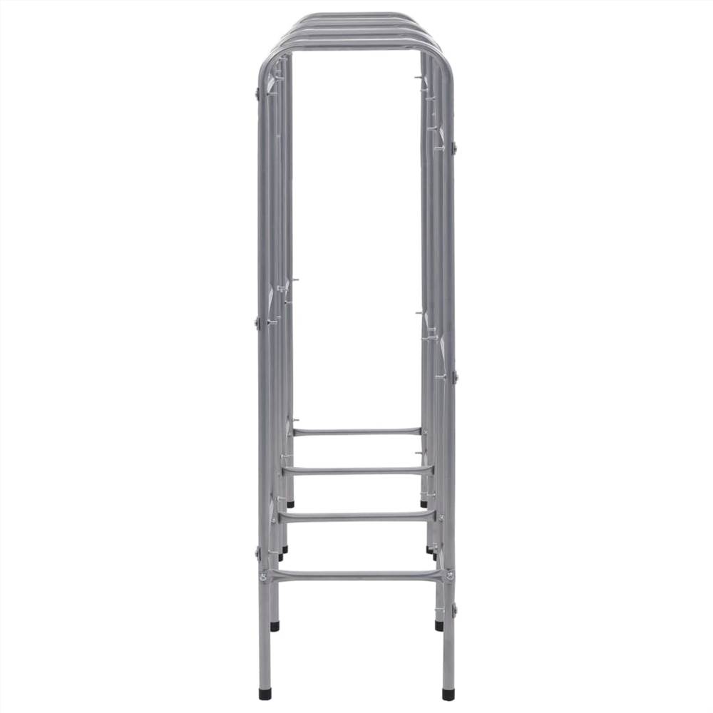 Storage Shelf for 9 Crates Silver 145x33x116 cm Steel