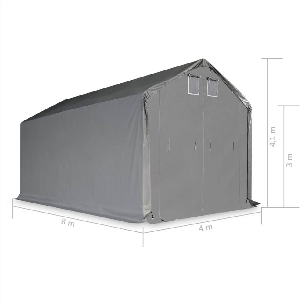 Storage Tent PVC 4x8 m Grey