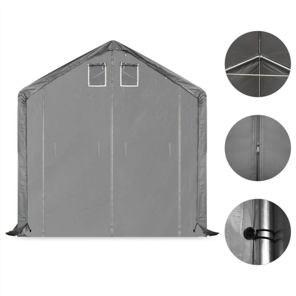 Storage Tent PVC 4x8 m Grey