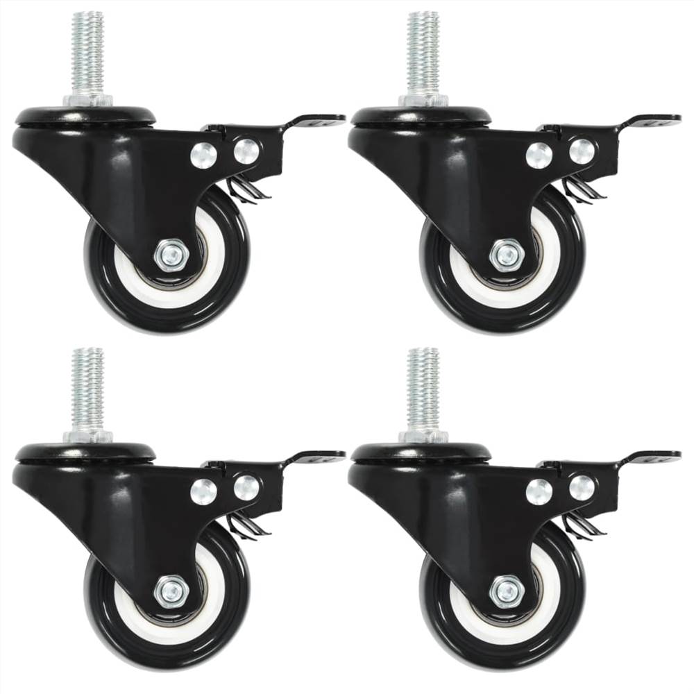 Swivel Casters with Brakes 4 pcs 50 mm