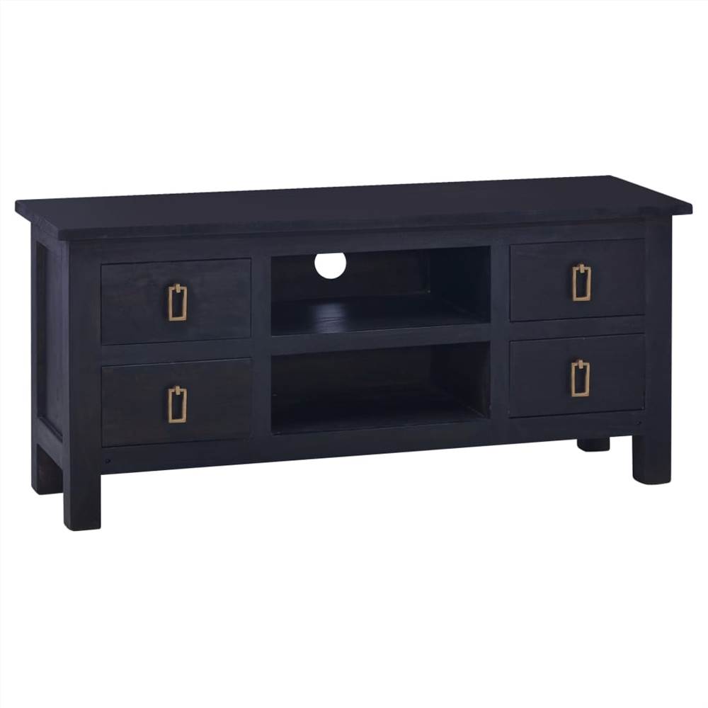 TV Cabinet Light Black Coffee 100x30x45 cm Solid Mahogany Wood