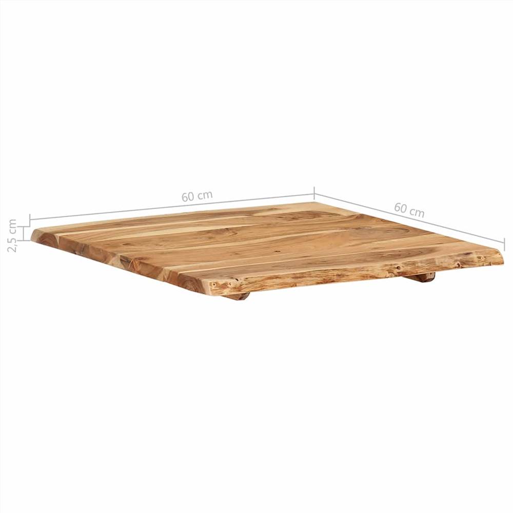Table Top Solid Acacia Wood 60x60x2.5 cm
