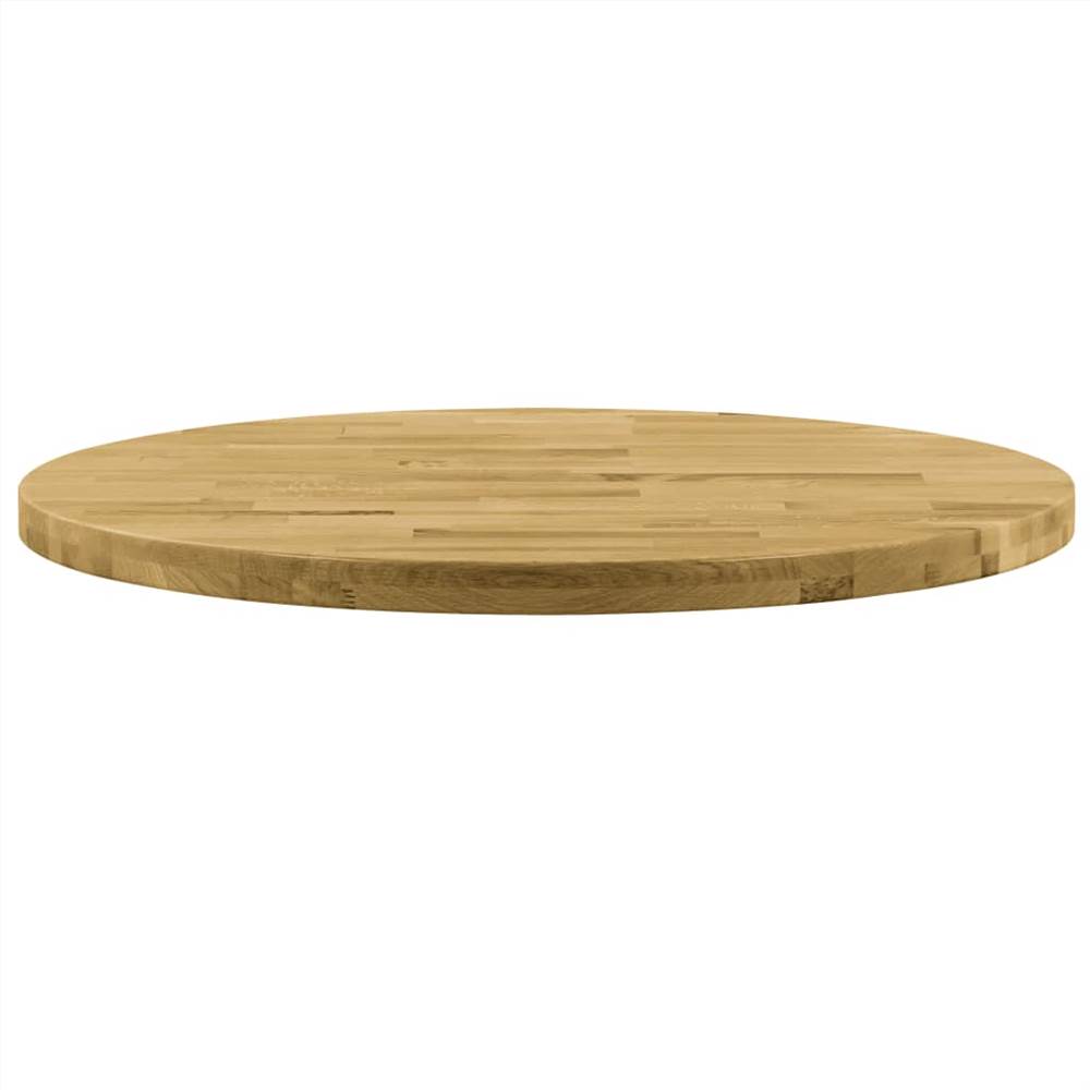 Table Top Solid Oak Wood Round 44 mm 900 mm