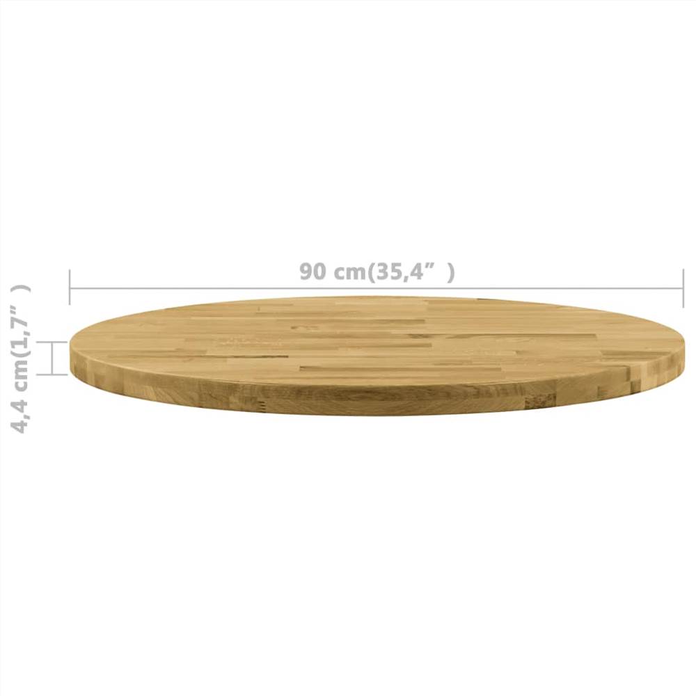 Table Top Solid Oak Wood Round 44 mm 900 mm