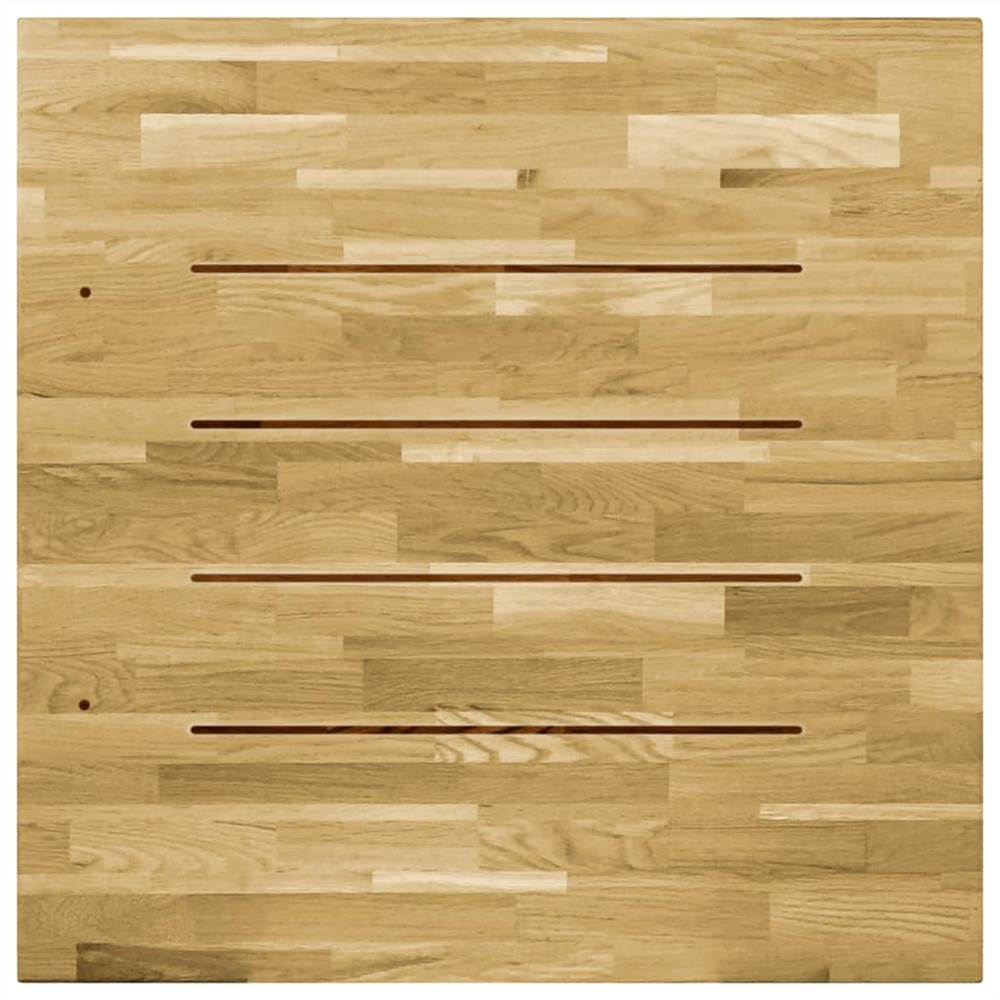 Table Top Solid Oak Wood Square 23 mm 80x80 cm