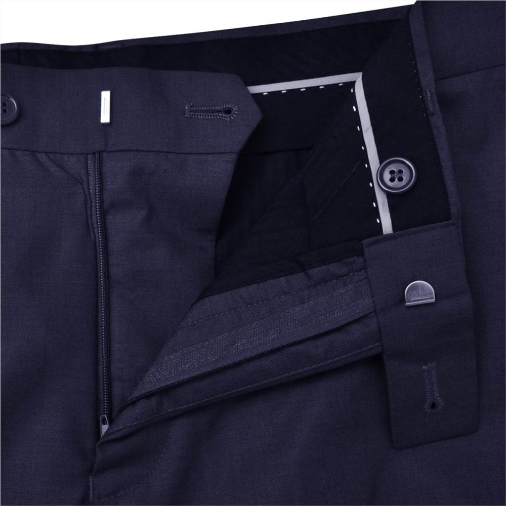 Three Piece Men’s Business Suit Size 48 Navy Blue