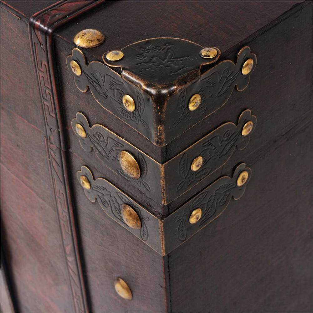 Vintage Treasure Chest Wood 66x38x40 Cm 8 Vintage Treasure Chest Wood 66x38x40 cm