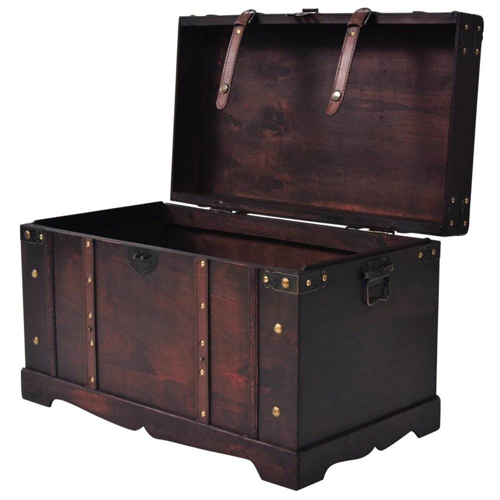 Vintage Treasure Chest Wood 66x38x40 Cm 11 Vintage Treasure Chest Wood 66x38x40 cm