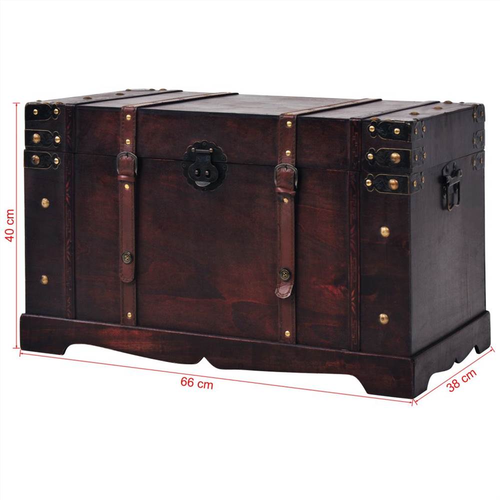 Vintage Treasure Chest Wood 66x38x40 cm
