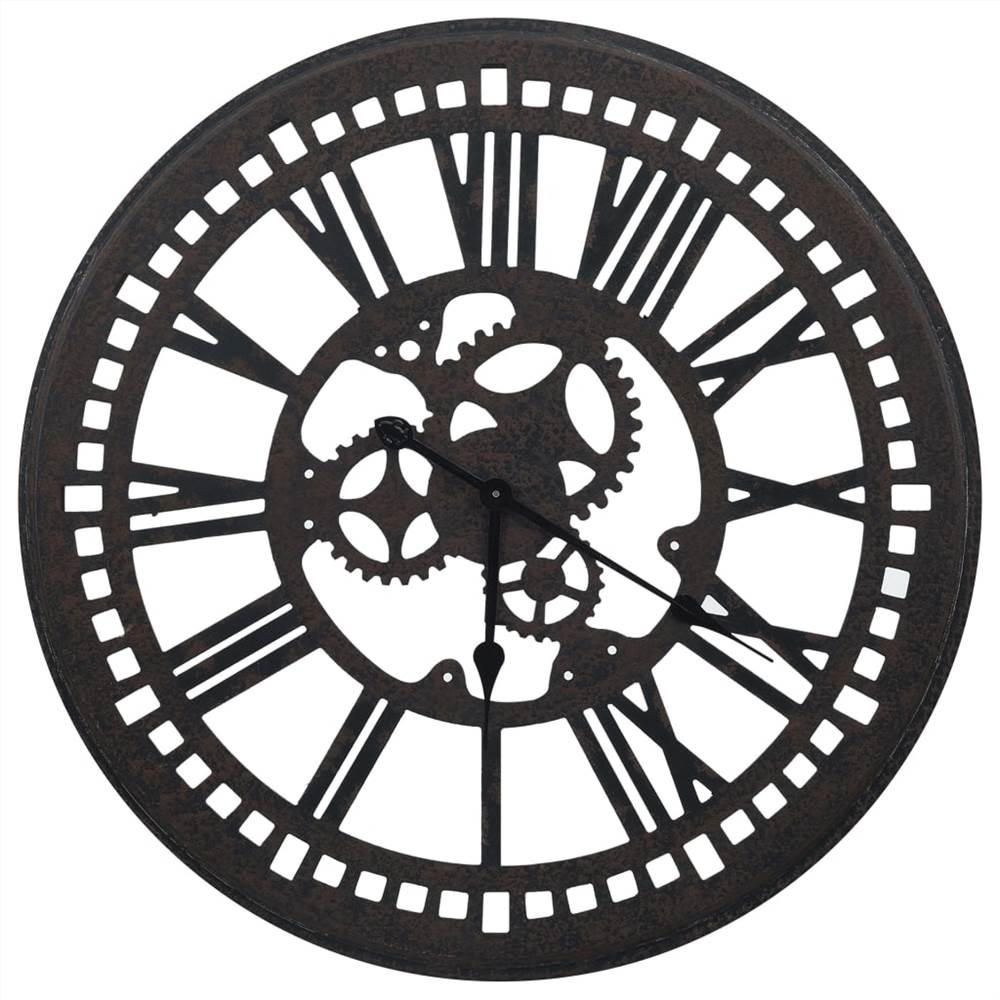 Wall Clock Black 80 cm MDF