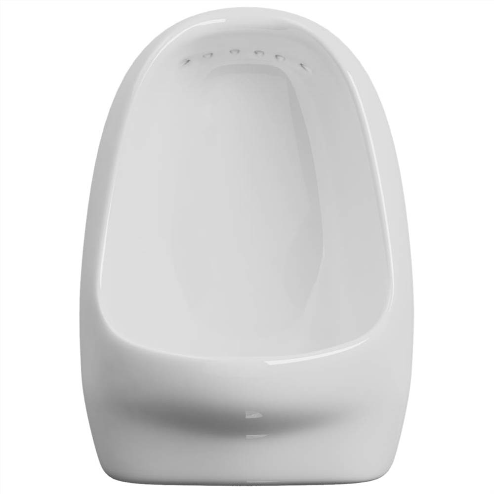 Wall Hung Urinal with Flush Valve Ceramic White