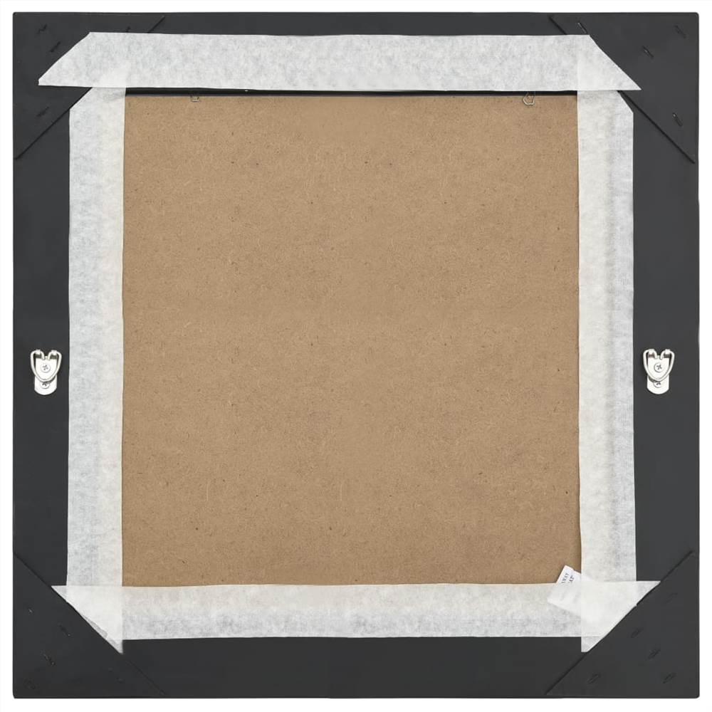 Wall Mirror Baroque Style 60x60 cm Black
