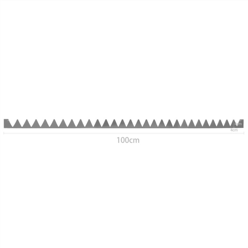 Wall Spikes 2 pcs Silver 1 m Galvanised Steel