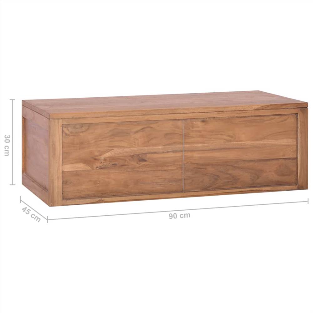 Wall-mounted Bathroom Cabinet 90x45x30 cm Solid Teak Wood