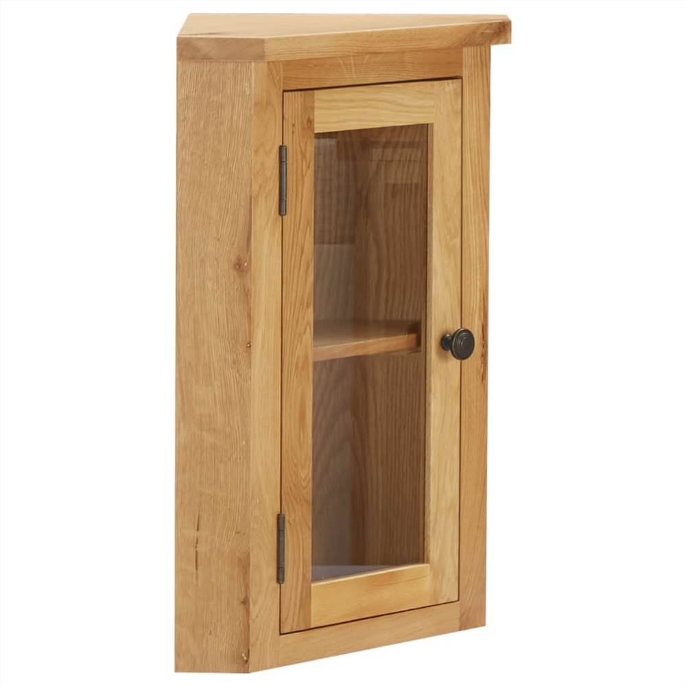 Wallmounted Corner 45x28x60 cm Solid Oak Wood
