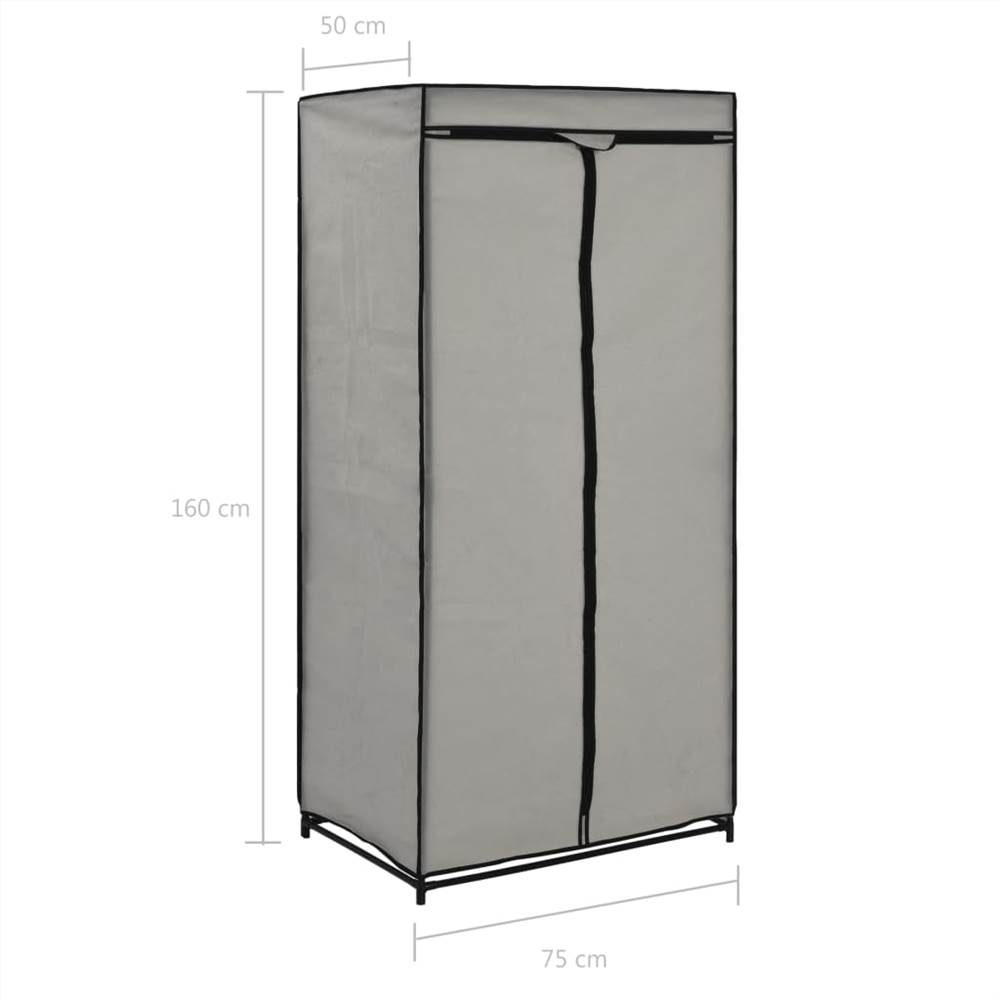 Wardrobe Grey 75x50x160 cm
