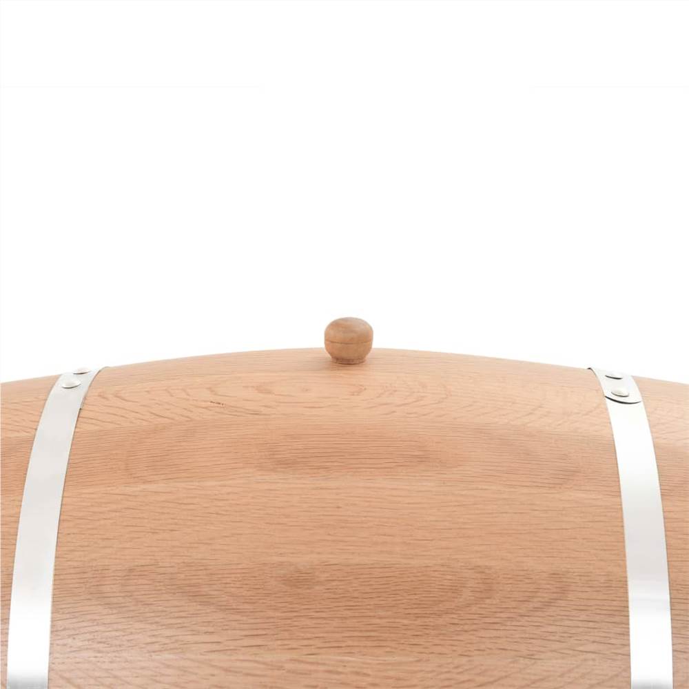 Wine Barrel with Tap Solid Oak Wood 35 L Europe