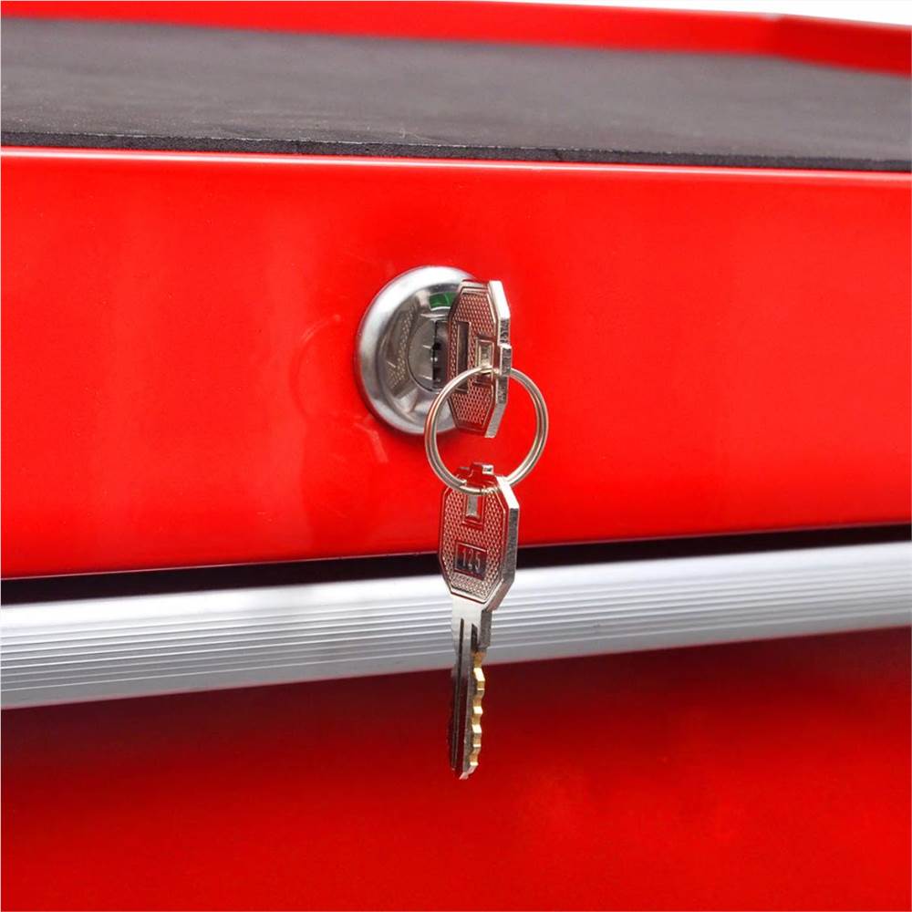Workshop Tool Trolley 7 Drawers Red 9 Workshop Tool Trolley 7 Drawers Red