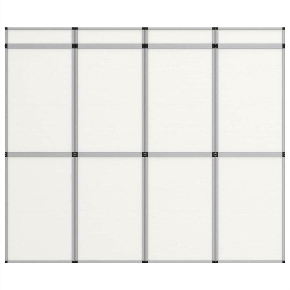 12-Panel Folding Exhibition Display Wall 242x200 cm White