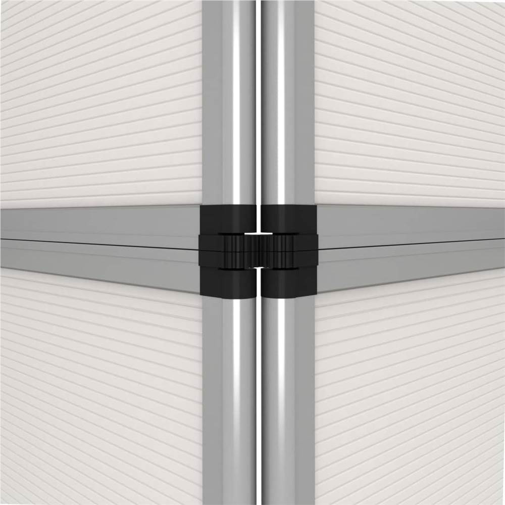 12-Panel Folding Exhibition Display Wall 242x200 cm White