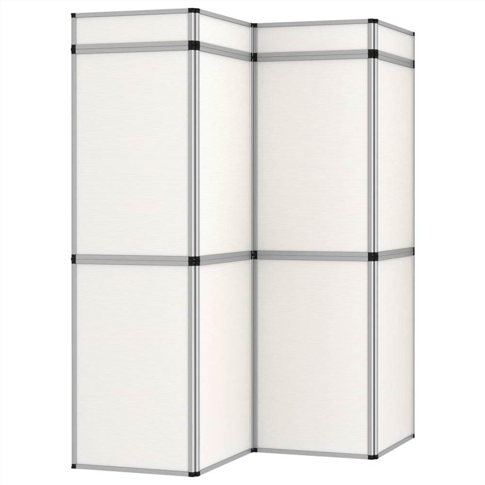 12-Panel Folding Exhibition Display Wall 242x200 cm White