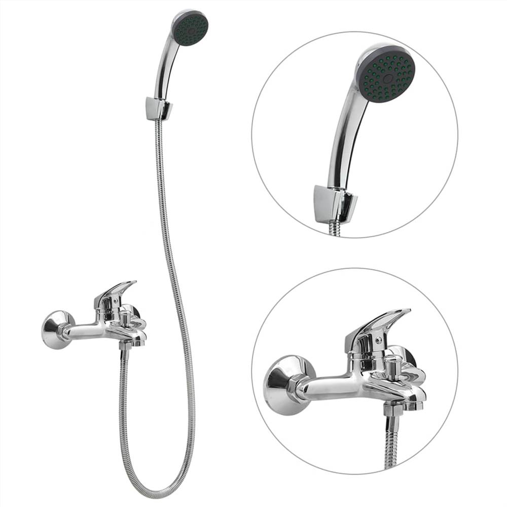 Details about   UC Bath 8"Shower Faucet Set w/Hand Shower Wall Mount Shower Mixer Tap Chrome 