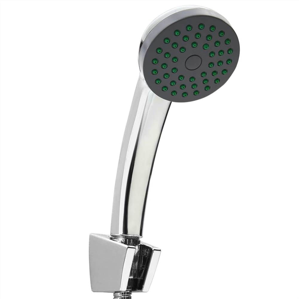 Bathtub Shower Mixer with Hand Shower and Hose Tap Set Chrome