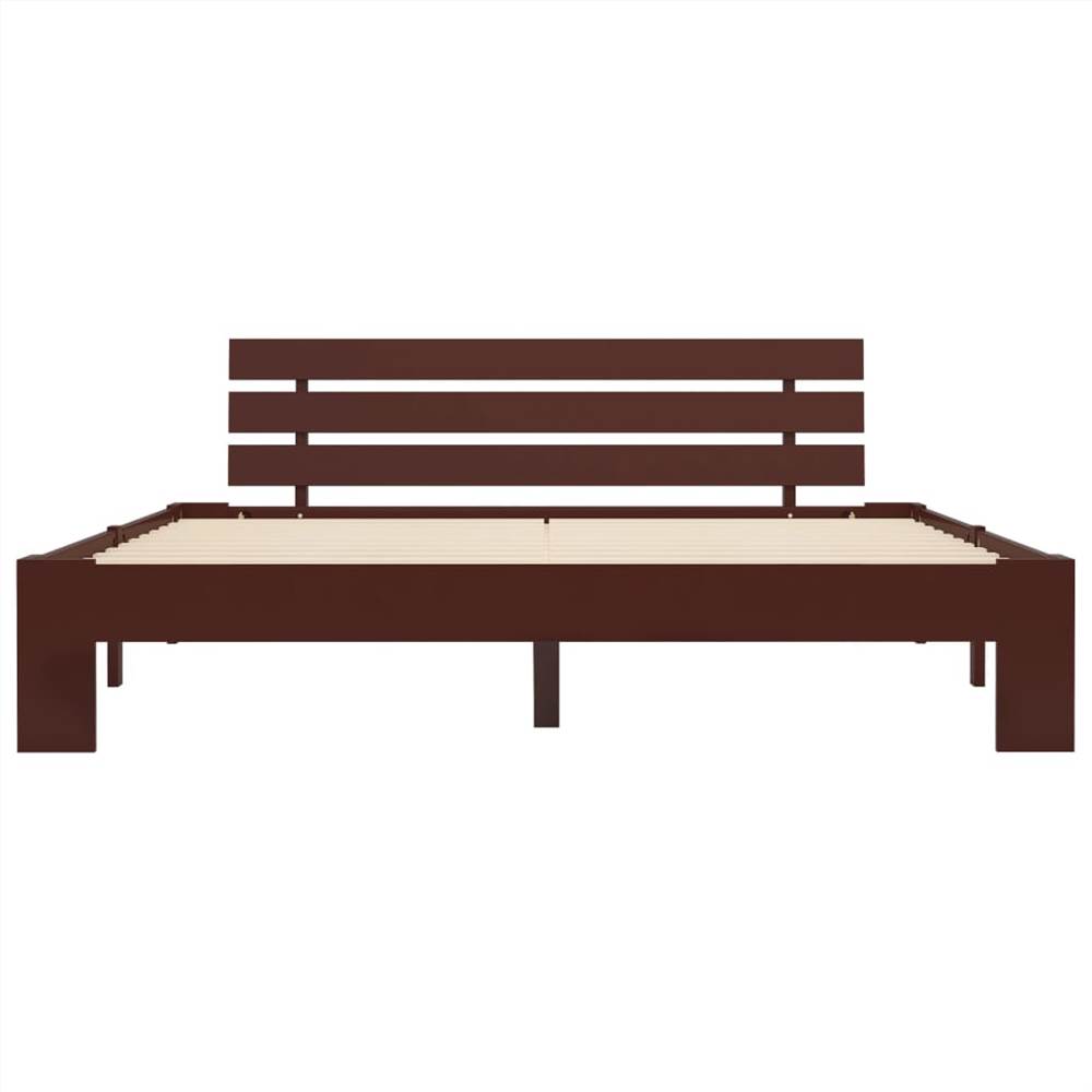 Bed Frame Dark Brown Solid Pine Wood 180x200 Cm 6FT Super King 8 Bed Frame Dark Brown Solid Pine Wood 180x200 cm 6FT Super King
