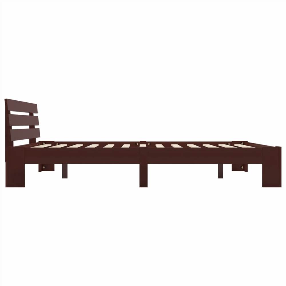 Bed Frame Dark Brown Solid Pine Wood 180x200 Cm 6FT Super King 9 Bed Frame Dark Brown Solid Pine Wood 180x200 cm 6FT Super King