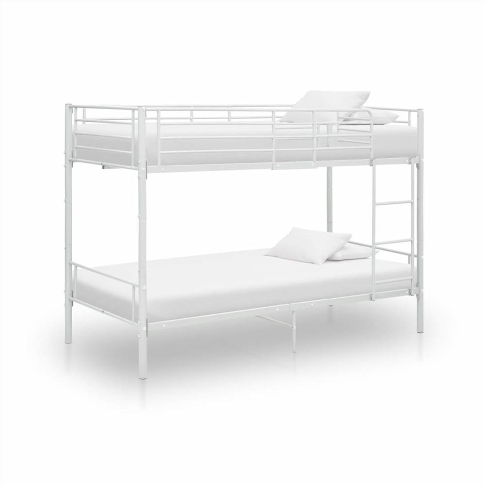 Bunk Bed White Metal 90x200 cm