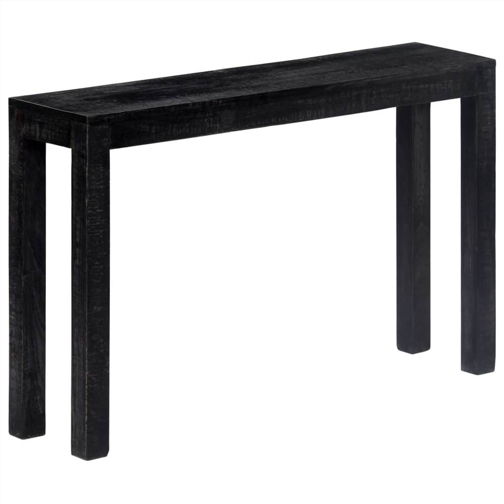 Console Table Black 118x30x76 cm Solid Mango Wood