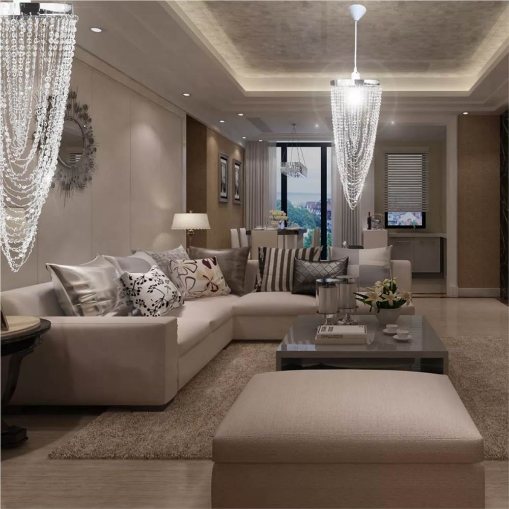 Crystal Pendant Chandelier 22 x 58 cm