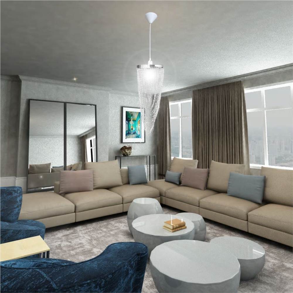 Crystal Pendant Chandelier 22 x 58 cm