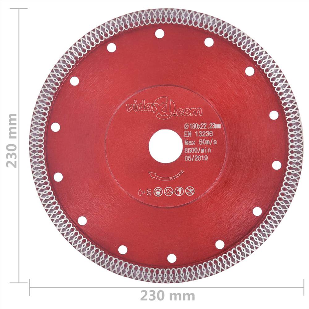 Diamond Cutting Disc with Holes Steel 230 mm