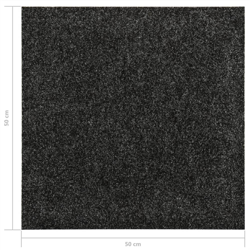 Floor Carpet Tiles 20 pcs 5 m² Black