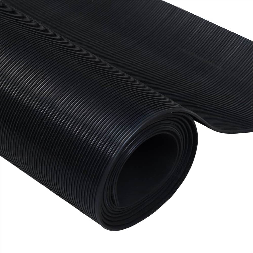 Floor Mat Anti-Slip Rubber 1.5x2 m 3 mm Fine Rib