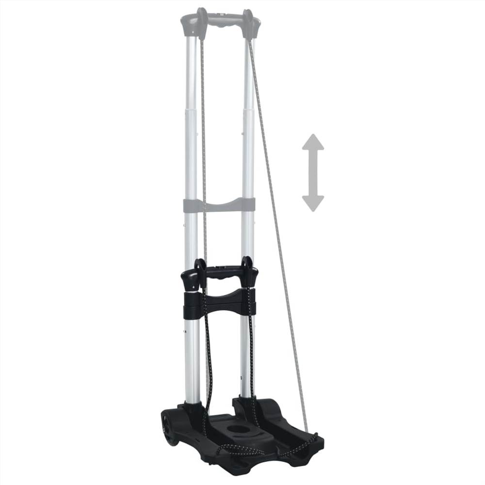 Foldable Transport Trolley 45 kg Aluminium Sliver