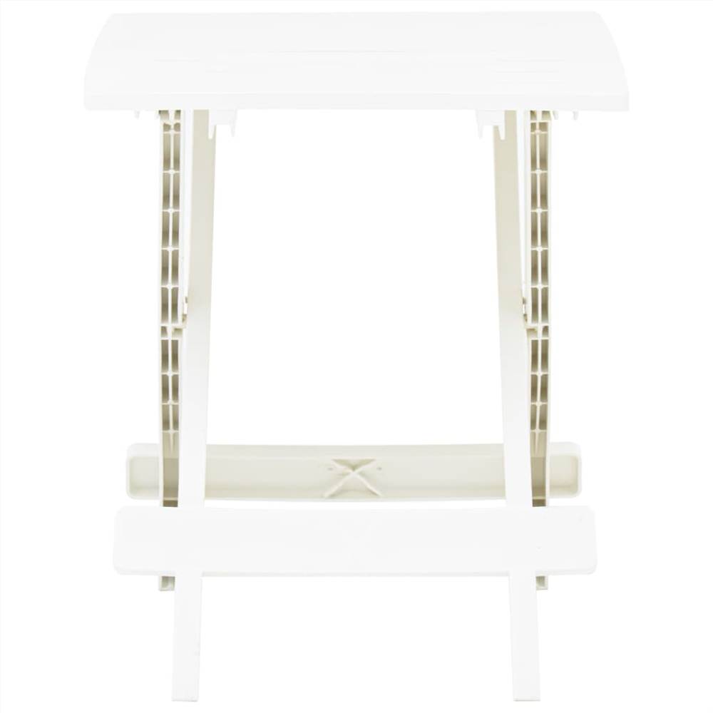Folding Garden Table White 45x43x50 cm Plastic