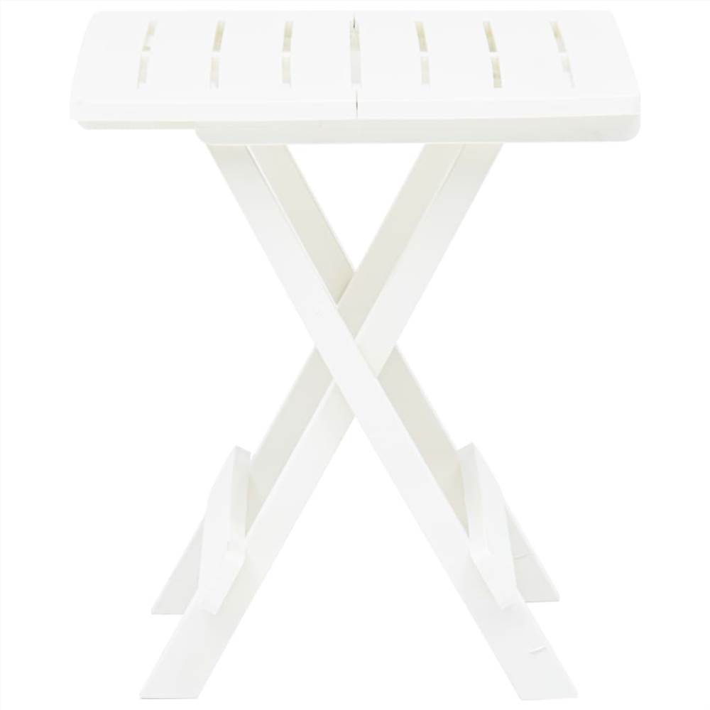 Folding Garden Table White 45x43x50 cm Plastic