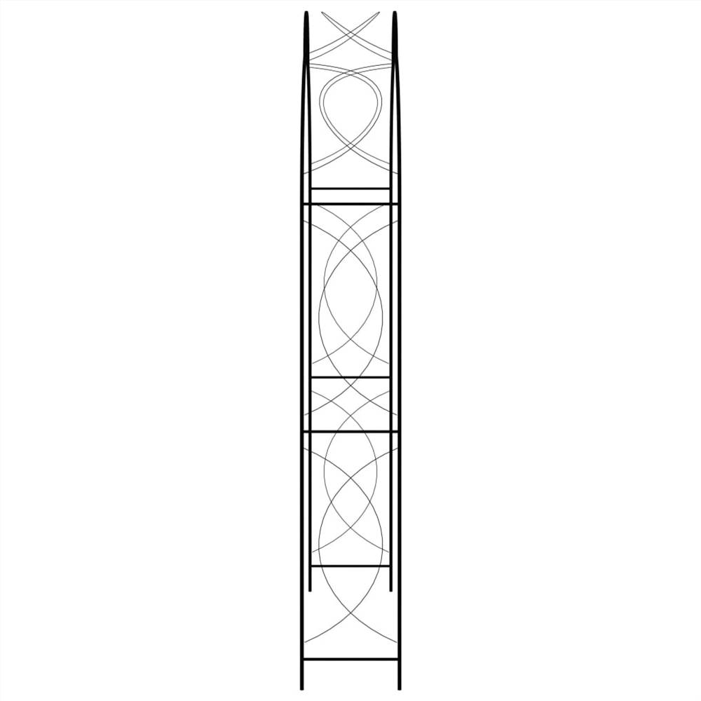 Garden Arch Black 150x34x240 cm Iron