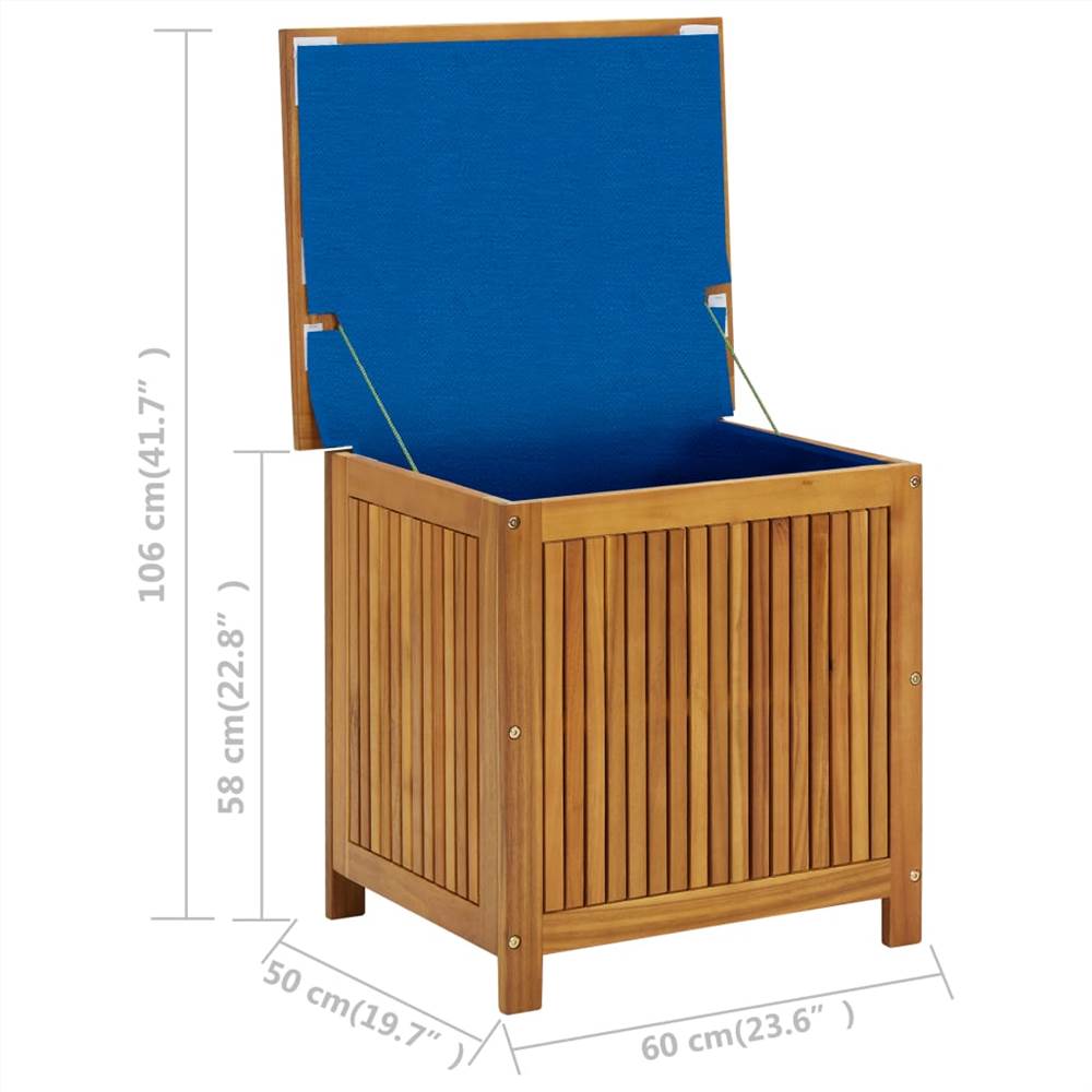 Garden Storage Box 60x50x106 cm Solid Acacia Wood