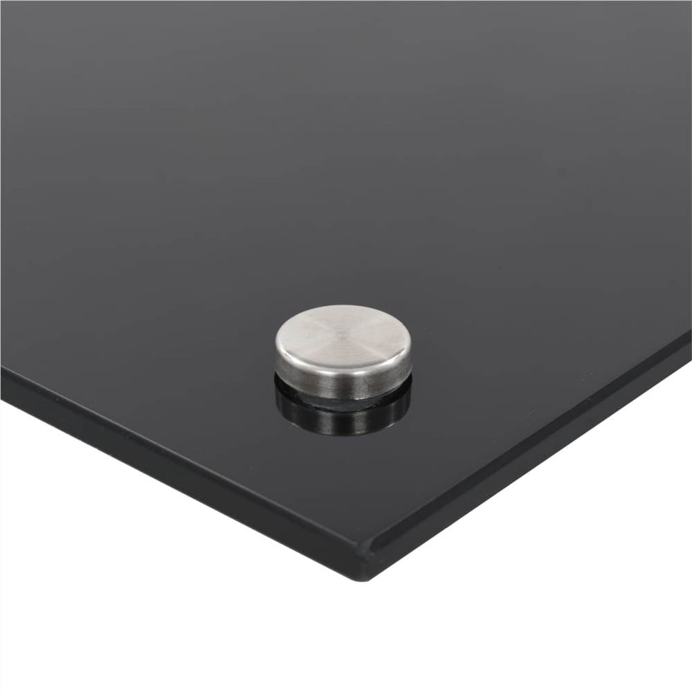 Kitchen Backsplash Black 70x60 cm Tempered Glass