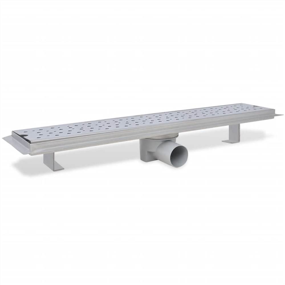 Linear Shower Drain Bubble 630x140 mm Stainless Steel