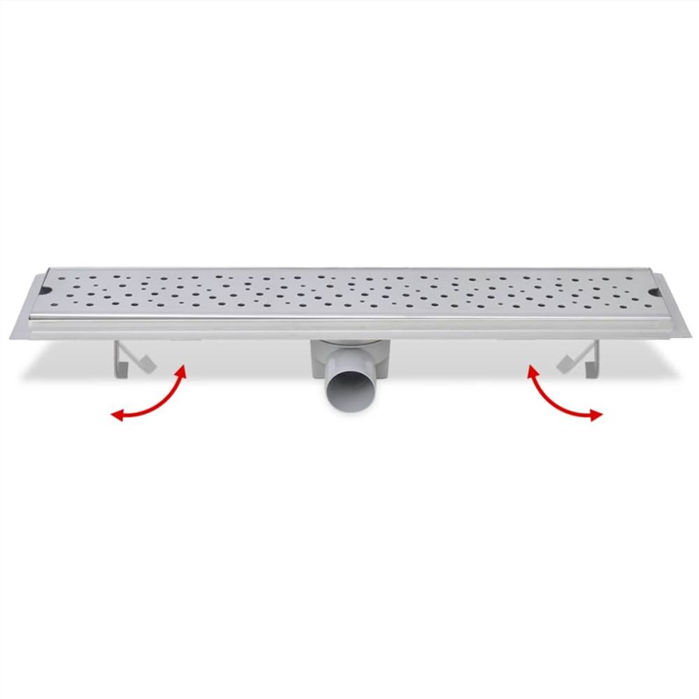 Linear Shower Drain Bubble 630x140 mm Stainless Steel