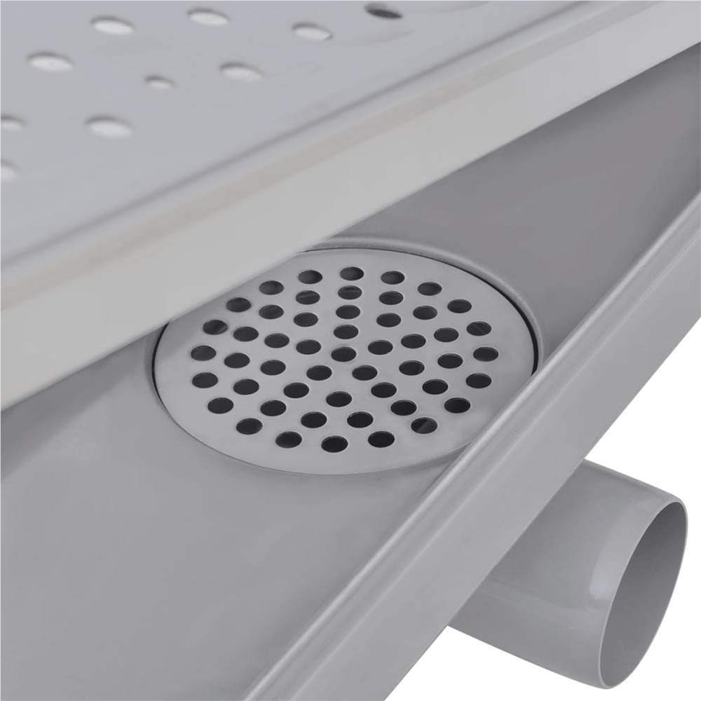 Linear Shower Drain Bubble 630x140 mm Stainless Steel