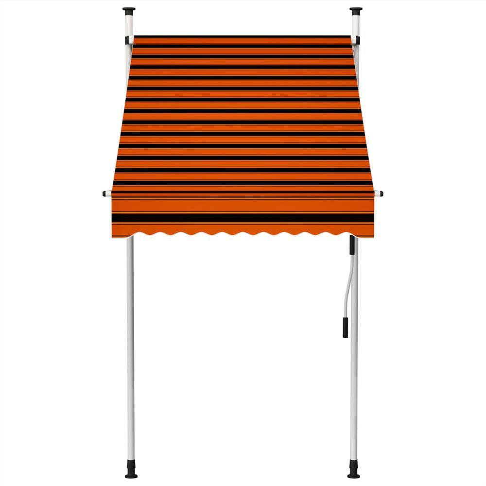 Manual Retractable Awning 100 cm Orange and Brown