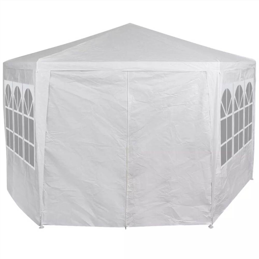 Marquee with 6 Side Walls White 2x2 m