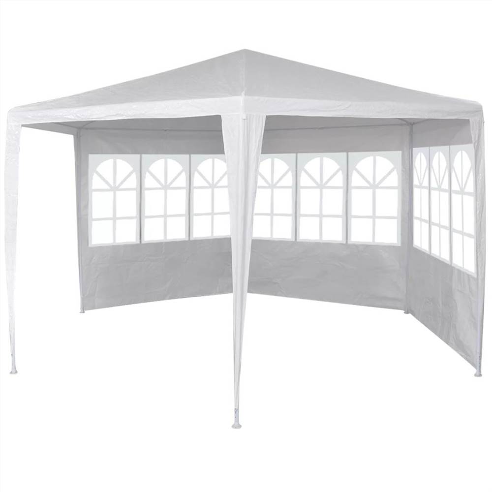 Marquee with 6 Side Walls White 2x2 m