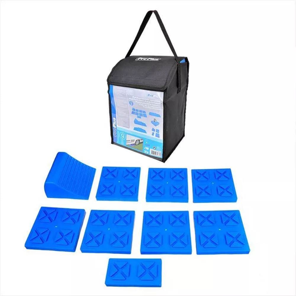ProPlus Stackable Caravan Leveller Set Plastic Blue