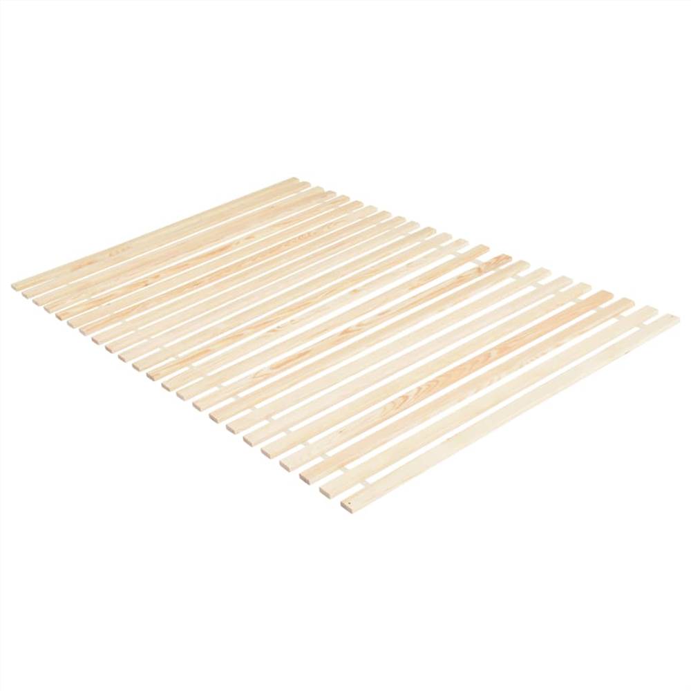 Roll-up Bed Base with 23 Slats 100x200 cm Solid Pinewood